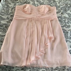 David’s Bridal Size 20 strapless pink chiffon dress